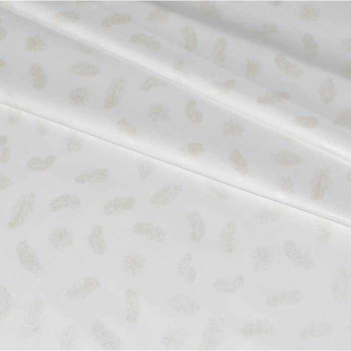 Ткань Тик Серебряное перо на белом арт. оптом и в розницу в Альгожур