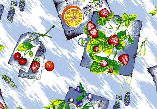 Ткань Вафельное полотно Фрукты и ягоды арт.958 оптом и в розницу в Альгожур