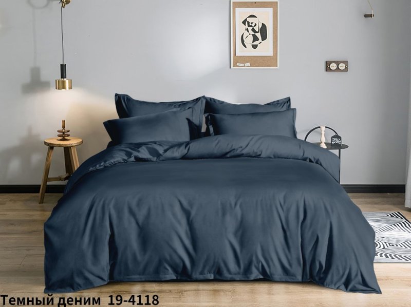 Микрофибра однотонная Темный деним