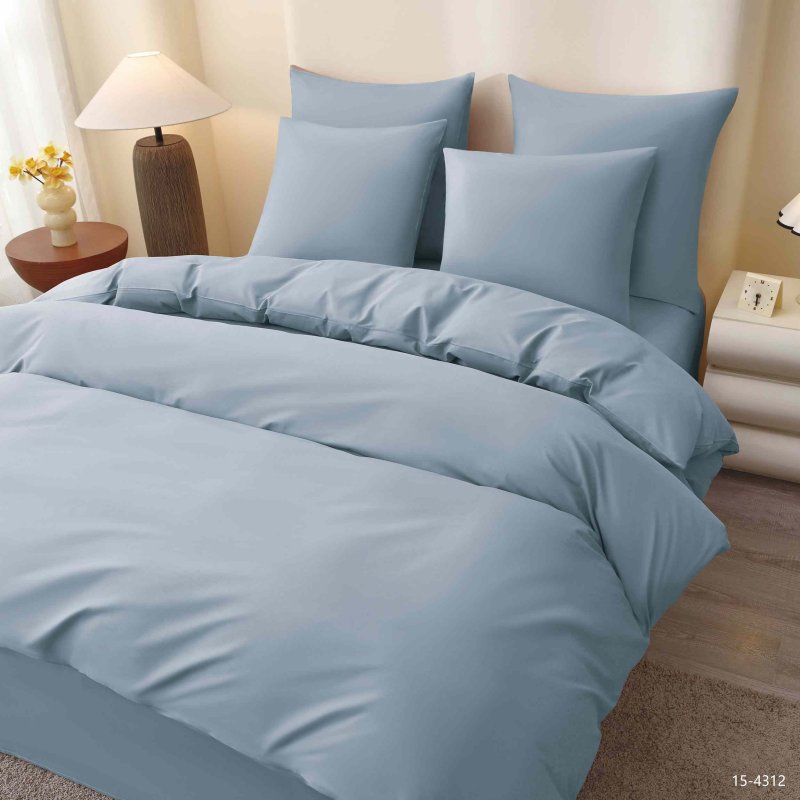 Ткань Поплин однотонный Голубой графит арт. оптом и в розницу в Альгожур