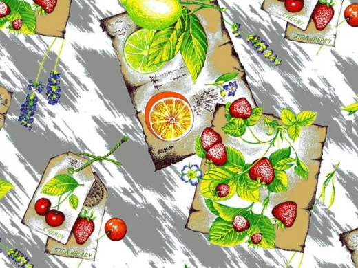 Ткань Вафельное полотно Фрукты и ягоды арт.958 оптом и в розницу в Альгожур