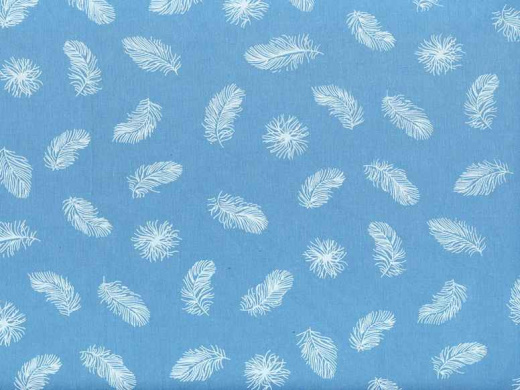Ткань Тик Перышко на голубом арт. оптом и в розницу в Альгожур