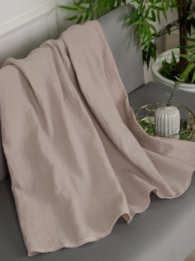 Муслин жатый Бежево-серый Муслин жатый Бежево-серый