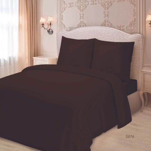 Ткань Сатин однотонный Шоколад  арт.5076 оптом и в розницу в Альгожур