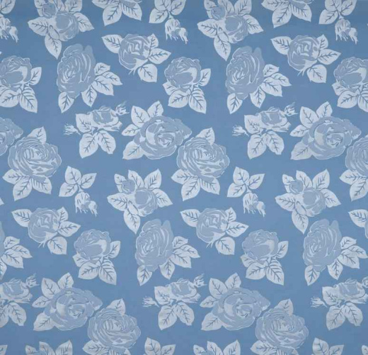 Ткань Тик Роза на голубом арт. оптом и в розницу в Альгожур
