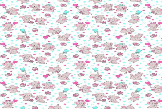 Ткань Фланель Слоники арт.5568 оптом и в розницу в Альгожур