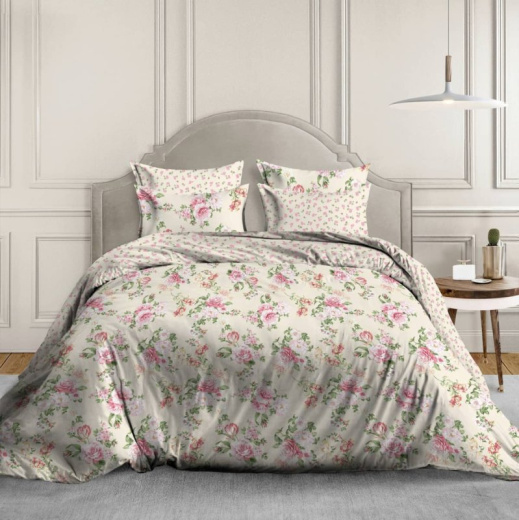 Ткань Бязь Миледи люкс Шарман крупные цветы арт.70919 оптом и в розницу в Альгожур