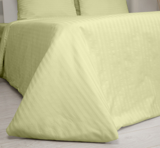 Ткань Страйп-сатин Светлый лайм арт.2006 оптом и в розницу в Альгожур