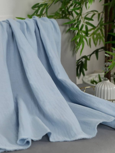 Муслин жатый Голубой Муслин жатый Голубой