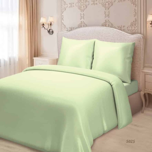 Ткань Сатин однотонный Салатовый карман арт.5025 оптом и в розницу в Альгожур