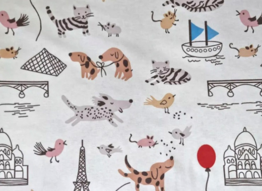 Ткань Фланель Собачки арт.11079 оптом и в розницу в Альгожур