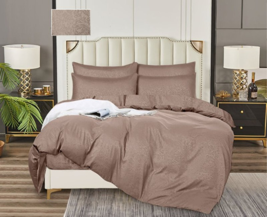 Ткань Полисатин-жаккард Кофейный арт.16-1506 оптом и в розницу в Альгожур